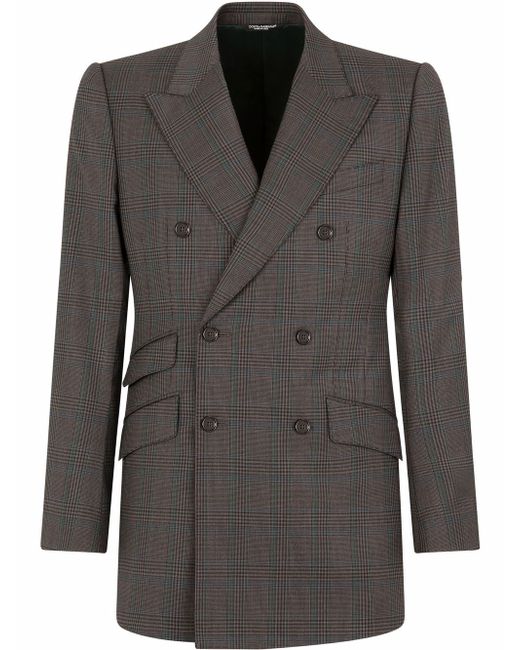 Dolce & Gabbana double-breasted tartan-check suit