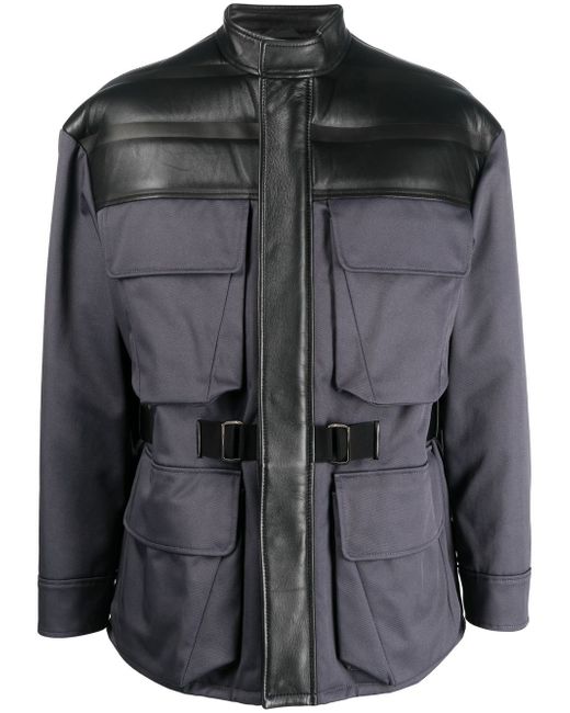 Ferrari panelled leather jacket