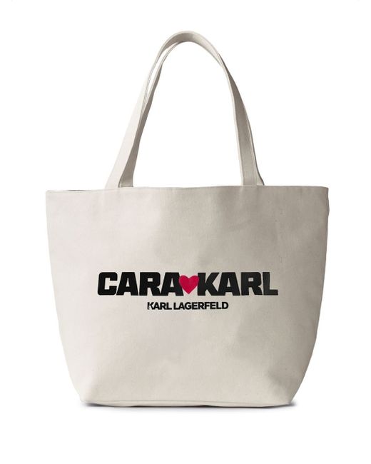 Karl Lagerfeld x Cara Delevingne canvas tote bag