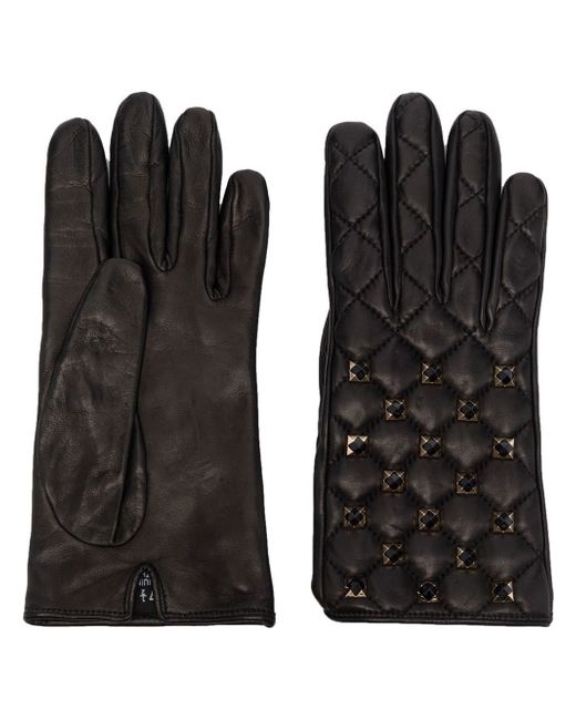 Philipp Plein stud-detail quilted leather gloves