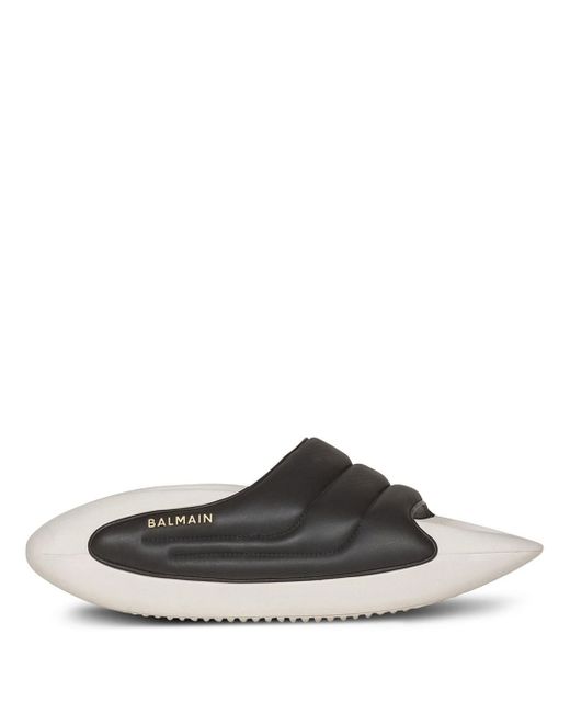 Balmain quilted B-IT mules