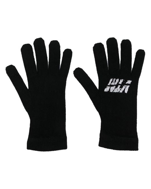Vtmnts intarsia-knit logo gloves