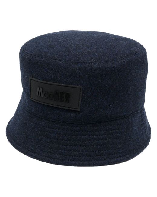 Moorer logo-patch felt bucket hat