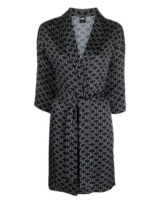 Karl Lagerfeld monogram belted robe
