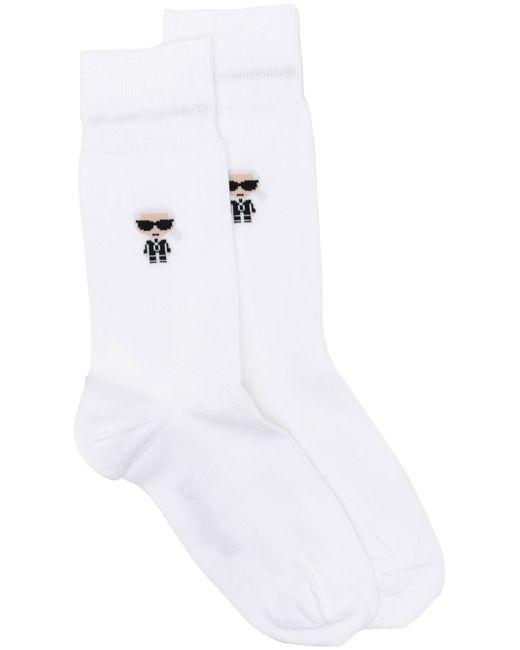 Karl Lagerfeld intarsia-knit logo socks