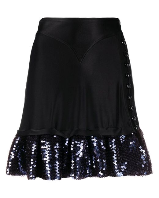 Paco Rabanne high-waisted sequin-embellished skirt