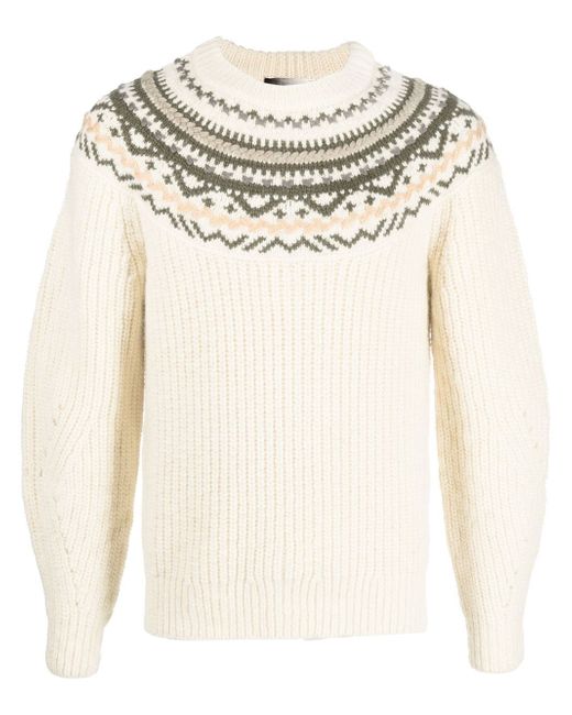 Isabel Marant Etoile Kaec intarsia-collar detail knit jumper