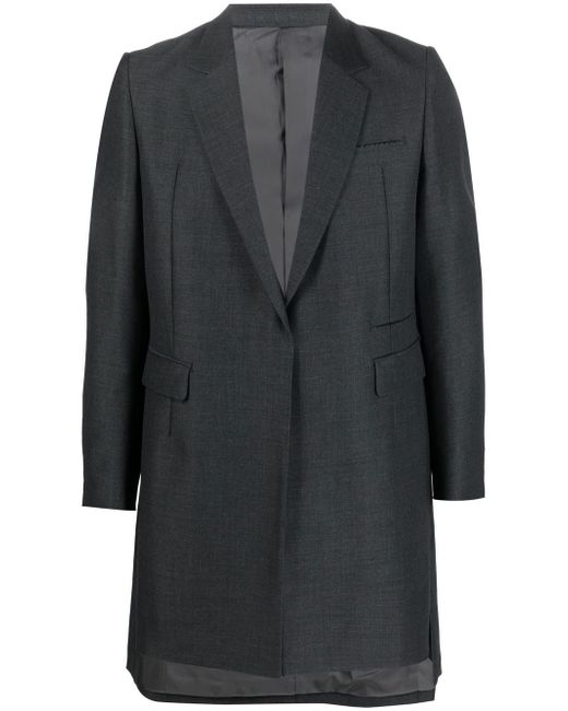 Undercover step-hem single-breasted tailored coat