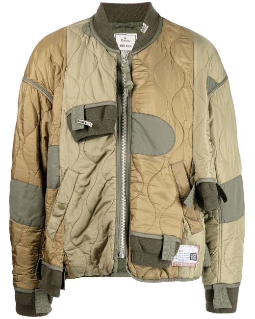 Maison Mihara Yasuhiro patchwork quilted bomber jacket