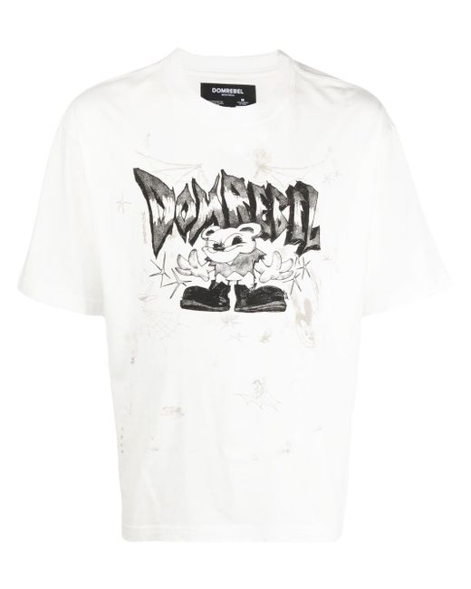 Dom Rebel logo-print graphic T-shirt
