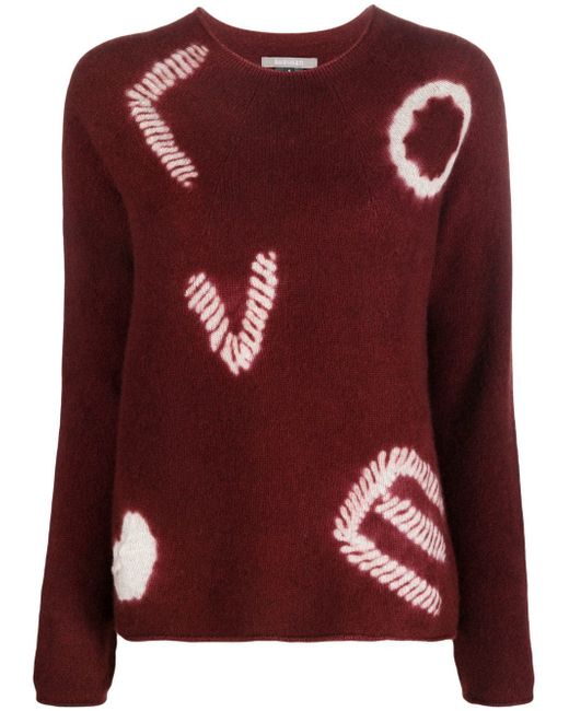 Suzusan heart-print knitted jumper