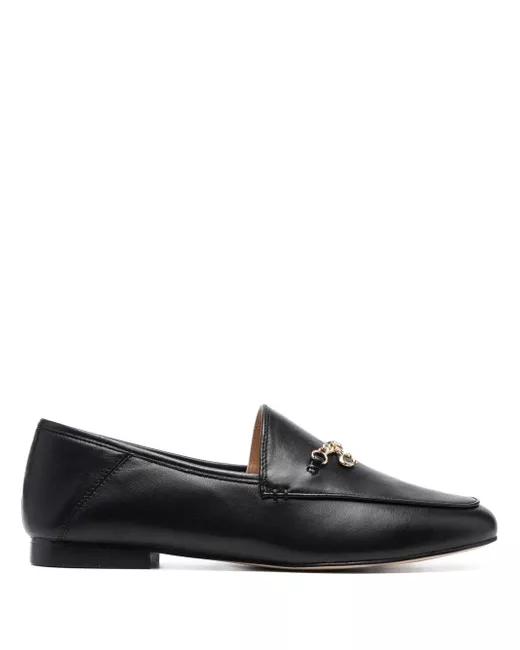 Coach Hannah chain-strap leather loafers