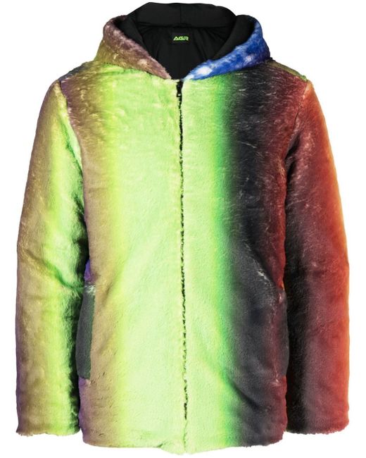 Agr gradient-effect faux-fur jacket