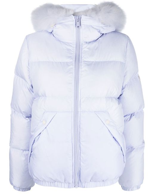 Yves Salomon fur-trim hooded padded jacket