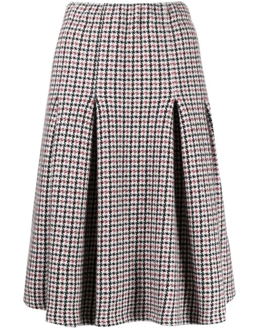 N.Peal houndstooth-pattern midi skirt