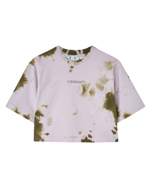 Off-White tie-dye cropped top