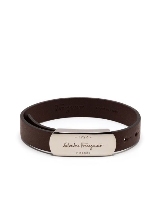 Salvatore Ferragamo logo-buckle leather bracelet