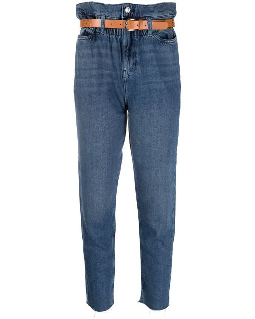 Liu •Jo belted-waist tapered jeans