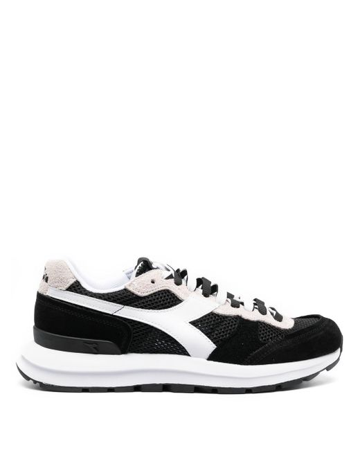 Diadora suede panelled sneakers