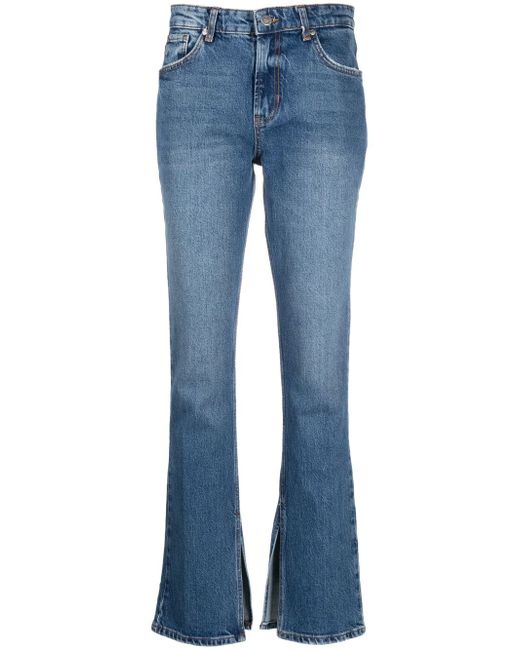 Liu •Jo side-slit bootcut jeans
