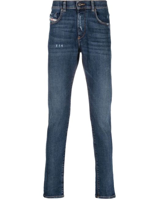 Diesel distressed slim-cut jeans