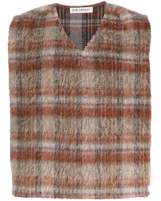 Our Legacy checked V-neck sweater vest