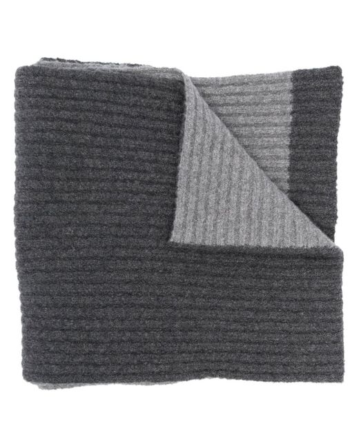Balmain two-tone ribbed knit scarf