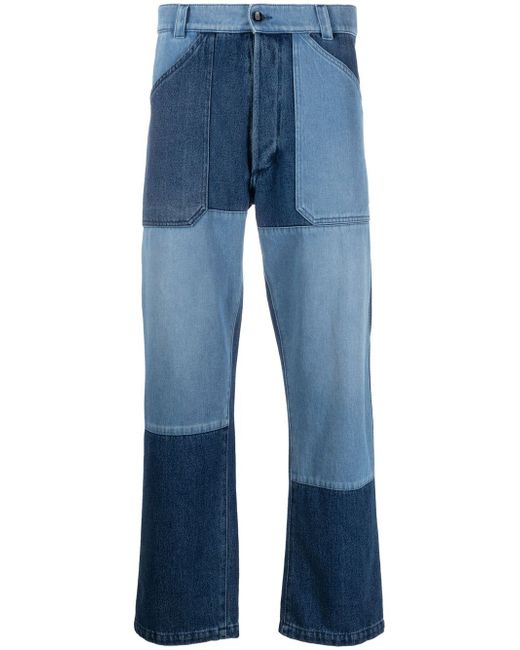 Etro patchwork straight-leg jeans