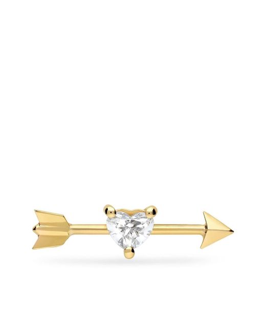 Delfina Delettrez 18kt yellow Love diamonds stud earring