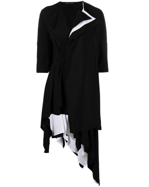 Yohji Yamamoto asymmetric half-sleeve coat