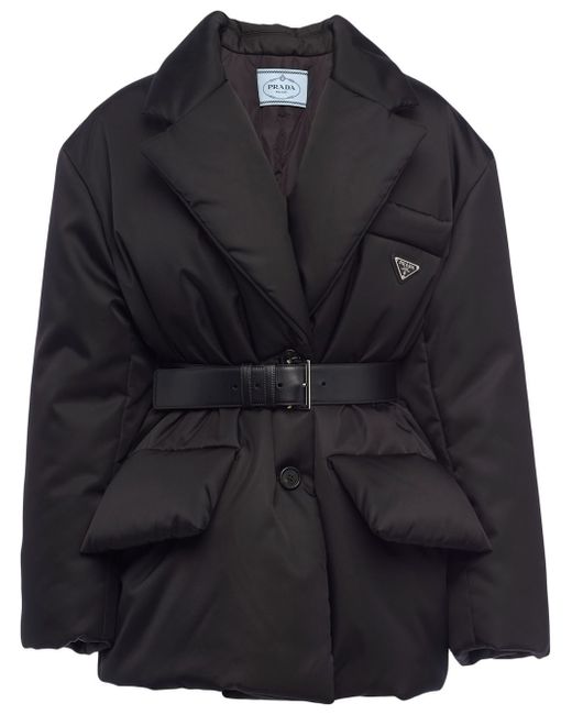Prada padded belted jacket
