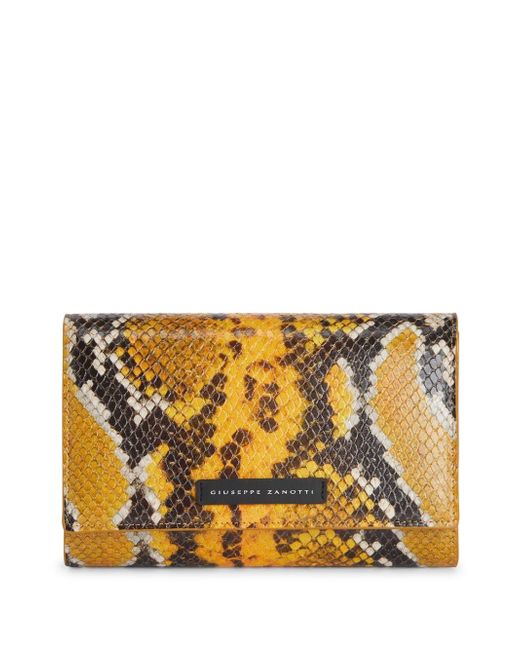 Giuseppe Zanotti Design Ulyana snakeskin-effect clutch bag