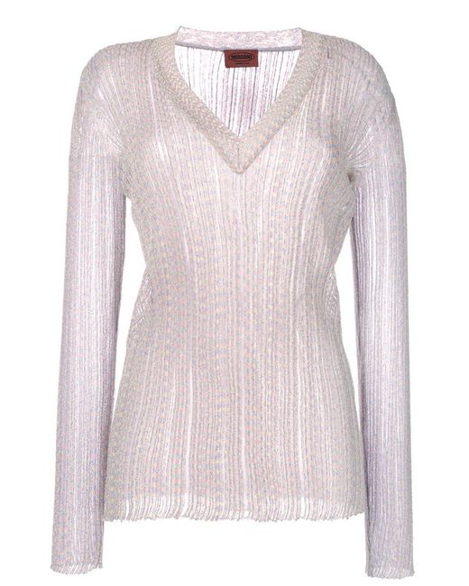 Missoni v-neck blouse 40 Cupro/Viscose/polyester