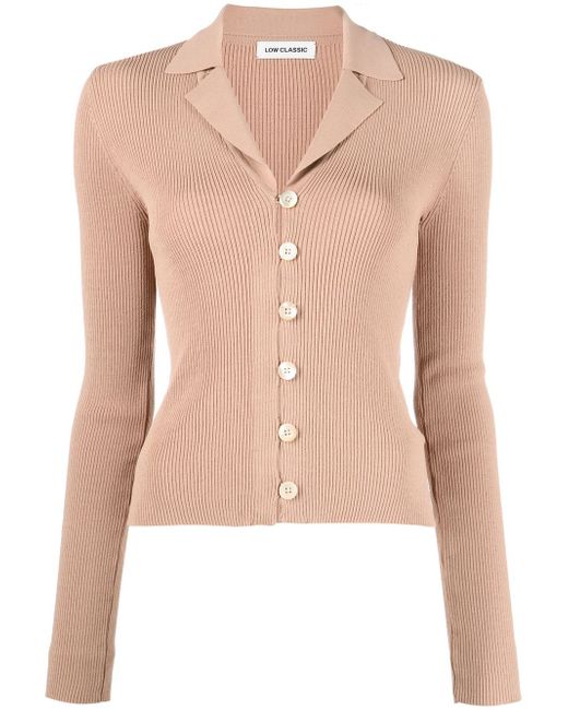 Low Classic ribbed-knit notched-collar shirt
