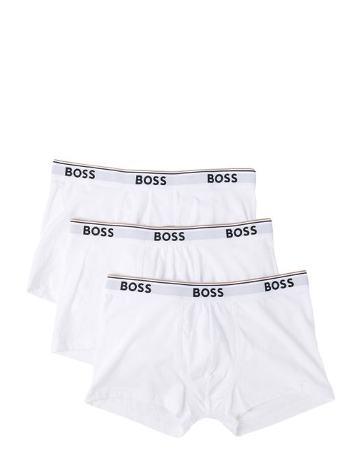 Boss pack-of-three logo-waistband boxer briefs