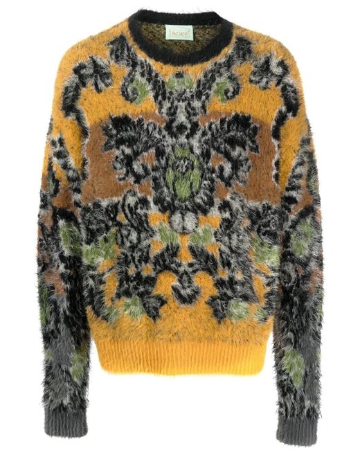 Aries Fleur patterned-jacquard jumper