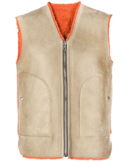Rick Owens zipped shearling vest