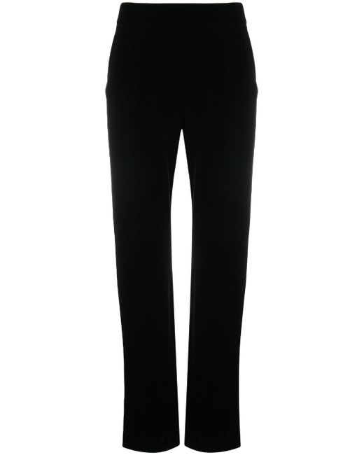 Emporio Armani velvet high-waisted trousers