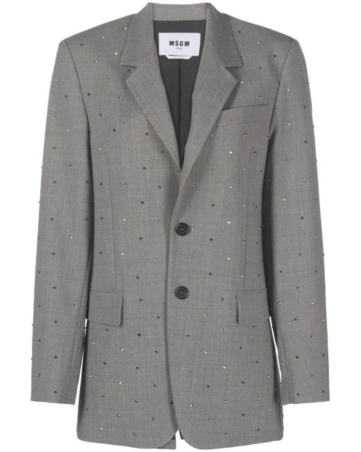 Msgm notched-lapel single-breasted blazer
