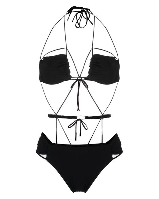 Nensi Dojaka multi-strap design swimsuit