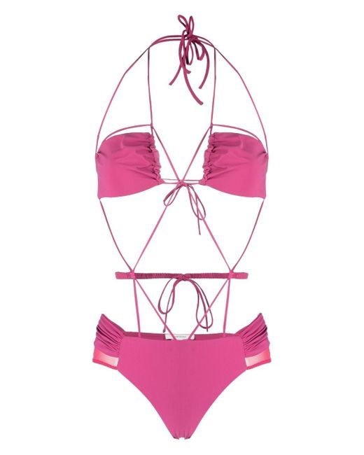 Nensi Dojaka strappy-design swimsuit