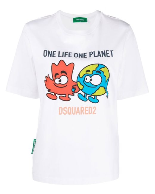 Dsquared2 graphic-print cotton T-shirt