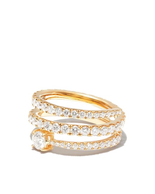 Anita Ko 18kt yellow Coil diamond ring