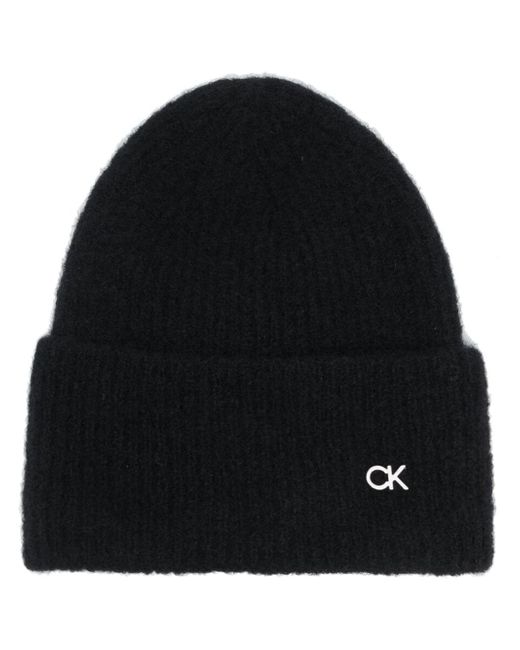 Calvin Klein logo-print knitted beanie