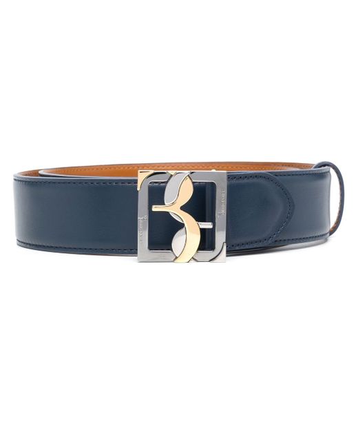 Billionaire logo-buckle leather belt