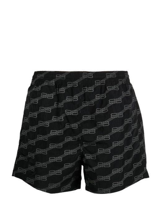 Balenciaga logo-print swim shorts