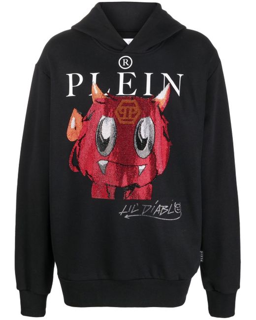 Philipp Plein Monsters print logo hoodie