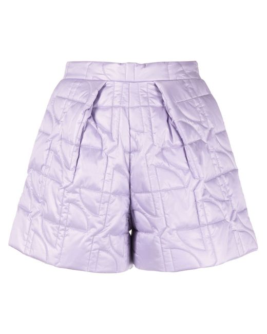 Patou quilted-effect shorts