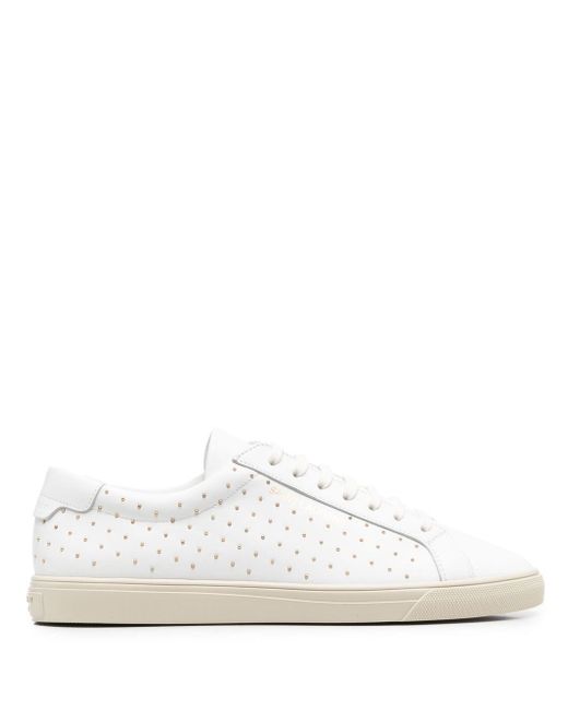 Saint Laurent leather studded sneakers