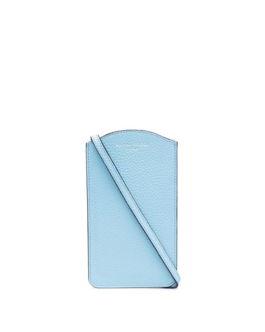 Aspinal of London pebbled-texture leather phone case
